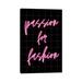 East Urban Home Neon Passion For Fashion Design On Grid Background by Design Harvest - Wrapped Canvas Textual Art Canvas | Wayfair