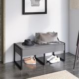 17 Stories Caudillo Flip Top Storage Bench Wood/Solid Wood/Manufactured Wood in Gray | 16.13 H x 42 W x 17.38 D in | Wayfair