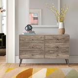 Mercury Row® Milo Mid Century Modern Dresser, 6-Drawer Wood in Gray | 33 H x 52.5 W x 16 D in | Wayfair 8ECE3DA23FD145488088824646241132