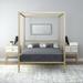 Isabelle & Max™ Mifflinville Canopy Bed Metal in Yellow | 73.5 H x 84 D in | Wayfair C6A240A23FAF41AAB8E0D12A82F39FD5