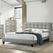 Mercury Row® Bigelow Tufted Platform Bed Upholstered/Polyester in Gray/Brown | 38 H x 59 W x 82 D in | Wayfair 32F4DC0C4B364F02927A47DEC299C1C5