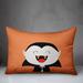 The Holiday Aisle® Sibeudu Vampire Candy Corn Fangs Rectangular Pillow Cover & Insert Polyester/Polyfill blend | 14 H x 20 W x 1.5 D in | Wayfair