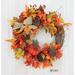 The Holiday Aisle® Pumkin & Lotus 24" Foam Wreath in Orange | 24 H x 24 W x 5 D in | Wayfair D790B04AA6FA491EA997A239C6DB7411