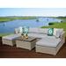 Lark Manor™ Anupras 7 Piece Rattan Sectional Seating Group w/ Cushions in Brown/Gray/Red | 25 H x 31.5 W x 31.5 D in | Outdoor Furniture | Wayfair