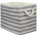 Gracie Oaks Laycon Rectangle Fabric Bin Fabric in Gray/White | 12 H x 12 W x 17 D in | Wayfair 8395E756859D4FBFA11EB30DC059AB40