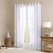 Charlton Home® Givens Grommet Top Sheer Bird on Branches Burnout Window Curtain Rayon in White | 63 H in | Wayfair CHLH5226 32409560