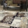 Brown 96 x 0.31 in Area Rug - Winston Porter Rotonya Floral Area Rug in Chocolate | 96 W x 0.31 D in | Wayfair WNPR2349 39311064