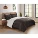 Ebern Designs Sauleda Reversible Micro-Mink & Sherpa Comforter Set Microfiber in Brown | Full Comforter + 2 Shams | Wayfair