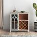 Mistana™ Milana Distressed Bar Cabinet Wood in Brown/Gray/White | 32.3 H x 14.8 D in | Wayfair 94084A583FEA42DFB560FCAA854C6B1E