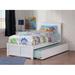 Kindig Solid Wood Platform Bed w/ Trundle by Viv + Rae™ kids Wood/Solid Wood in White | 43.63 H x 43.625 W x 77 D in | Wayfair BCHH7929 41958468