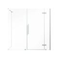 Ove Decors Endless Tampa 66.1" W x 32.2" D x 72.01" H Frameless Rectangle Shower Kit in Gray | 72.01 H x 66.1 W x 32.2 D in | Wayfair TA1362200