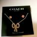 Coach Jewelry | New Coach New York Necklace & Earrings Swarovski | Color: Silver | Size: Os