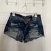 American Eagle Outfitters Shorts | American Eagle Ripped Tribal Jean Shorts | Color: Blue | Size: 4