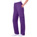 Plus Size Women's Better Fleece Cargo Sweatpant by Woman Within in Radiant Purple (Size S)