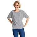 Gerry Weber Casual Women's 97529-44012 Long Sleeve Top, Multi (Blue/Ecru/White Print 8099), (Herstellergröße: 38)