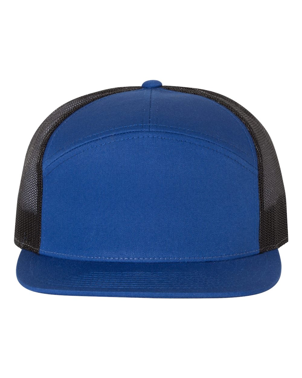 Richardson 168 Seven-Panel Trucker Cap in Royal/Black | Cotton/Nylon/Polyester