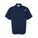 Columbia 7266 Men's Tamiami II Short-Sleeve Shirt in Collegiate Navy Blue size Large | Polyester 128705