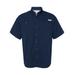 Columbia 7266 Men's Tamiami II Short-Sleeve Shirt in Collegiate Navy Blue size 2XL | Polyester 128705