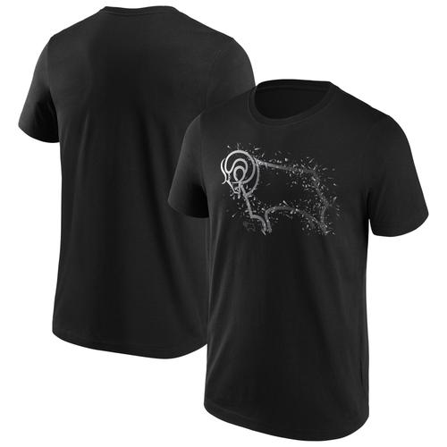 Derby County Shatter Grafik T-Shirt - Schwarz - Herren