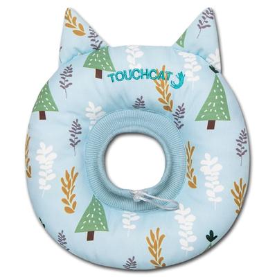 Touchcat Blue 'Ringlet' Licking and Scratching Adjustable Pillow Cat Neck Protector, Small
