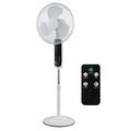 Northern Luxe Pedestal Fan 16” with Remote Control Round Base and Oscillating Control Adjustable Height Perfect for Homes White (With Remote Control)