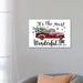 East Urban Home Christmas Plaid Truck. It's The Most Wonderful Time by Ephrazy Graphics - Wrapped Canvas Graphic Art Canvas | Wayfair