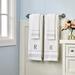 Gracie Oaks Casual Monogram Bath Towel, "Y",White 100% Cotton in Gray | 28 W in | Wayfair E98CC393F28F43B99E7949C215303F33
