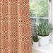 McalisterTextiles Geometric Semi-Sheer Rod Pocket Curtain Panels Polyester in Orange | 72 H x 90 W in | Wayfair TERRACOTAORANGECOLCURTH1