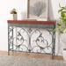 Fleur De Lis Living 41.5" Solid Wood Console Table Wood/Metal in Brown | 31.1 H x 41.5 W x 11.2 D in | Wayfair FDLL2313 38714990