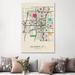 East Urban Home Oklahoma City, USA Map by Ayse Deniz Akerman - Wrapped Canvas Gallery-Wrapped Canvas Giclée Metal | 40 H x 26 W x 1.5 D in | Wayfair