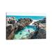 East Urban Home Fairy Pools Swimmer by James Vodicka - Wrapped Canvas Photograph Metal in Blue/Gray/Green | 26 H x 40 W x 1.5 D in | Wayfair
