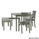 Wilmington II Rectangular Antique Sage Green Breakfast Nook Set by iNSPIRE Q Classic