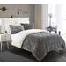 Chic Home Kaiser 7-Piece Ultra Plush Micro Mink Comforter Set- Grey