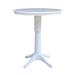 The Gray Barn Fairy Glen 36-inch White Round Pedestal Table With 12-inch Leaf