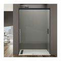 Paroi de douche basic noir fixe + coulissant, Décoré: Transparent Mesure: 130-135 cm