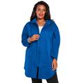 Plus Size Women's Fleece Zip Hoodie Jacket by Roaman's in Vivid Blue (Size L)