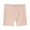 Women Modal Safety Short Underskirt Anti Chafing Boxer Shorts Anti-Empty Lace Knickers Beige