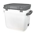 Stanley Adventure Outdoor Cooler 28.3L - Ice Cold For 4 Days - Holds 40 Cans - BPA-Free - Heavy Duty Camping Cooler Box Doubles as Seat - Rugged Travel Coolbox - Polar White