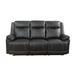 Latitude Run® Jaijairam 81" Faux Leather Pillow Top Arm Reclining Sofa Faux Leather in Black | 41 H x 81 W x 36 D in | Wayfair