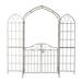 A&B Home Jardine White Garden Arch with Gate