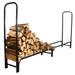 Sunnydaze Black Outdoor Firewood Stacker Storage Holder Log Rack - 8-Foot