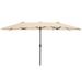 15x9ft Large Double-Sided Rectangular Outdoor Twin Patio Market Umbrella w/Crank