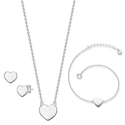 Glanzstücke München - Schmuckset Sterling Silber in Silber Schmuck-Set 1 ct Damen (97.99 € / 1 ct)