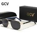 GCV-Lunettes de soleil polarisées carrées pour hommes monture métallique lunettes de conduite pour