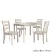 Wilmington II 48-Inch Rectangular Antique White 5-Piece Dining Set by iNSPIRE Q Classic