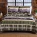 Millwood Pines Janney Green/Gray Reversible Quilt Set Polyester/Polyfill/Microfiber/Cotton in Gray/Green | Queen Quilt + 2 Shams | Wayfair