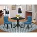 Alcott Hill® Maytham Drop Leaf Rubberwood Solid Wood Dining Set Wood/Upholstered in Black | 30 H in | Wayfair 7DCD5B904E574596B9F72C70DCC4C165