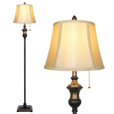 Bronze Fabric Shade, What Size Should A Floor Lamp Shade Be