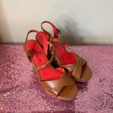 American Eagle Outfitters Shoes | American Eagle Wedges | Color: Red | Size: 7