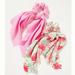 Anthropologie Accessories | Anthropologie Scarf Scrunchie Set | Color: Green/Pink | Size: Os